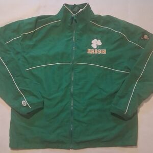 Donegal Bay Men’s XL Irish Full Zip Track Jacket Green Shamrock